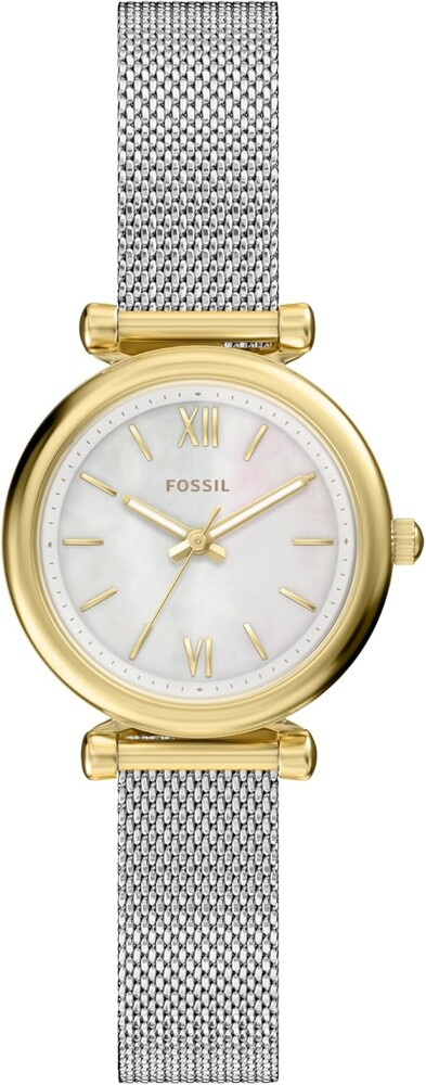 Fossil Women's Watch and Bracelet Set, Carlie Three-Hand Stainless Steel Watch for Women and Bracelet Set