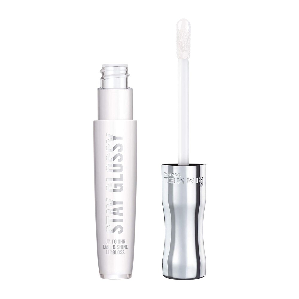 Rimmel Stay Glossy Lip Gloss - Non-Sticky and Lightweight Formula for Lip Color and Shine - 820 Seduce Me, .18oz