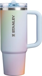 STANLEY Quencher ProTour Flip Straw Tumbler with Leakproof Lid 30 oz | Built-In Straw & Handle | Cupholder Compatible for Travel | Insulated Stainless Steel Cup | BPA-Free | Sunrise Spiral