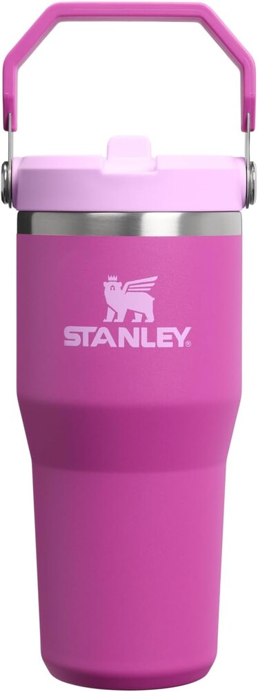 STANLEY IceFlow 2.0 Flip Straw Tumbler with Handle 14 oz | Twist On Lid and Flip Up Straw | Leakproof Water Bottle | Insulated Stainless Steel | BPA-Free | Dark Blossom