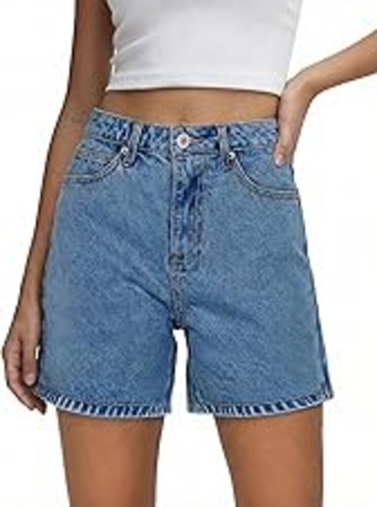 SANMM Jean Shorts Womens High Waisted Summer Stretchy Denim Short Casual Hot Jorts with Pockets