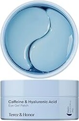 Terez & Honor Under Eye Patches for Dark Circles - 60 Korean Hydrogel Masks for Puffiness, Bags, Wrinkle with Caffeine, Hyaluronic Acid, Niacinamide - Undereye Hydrating & Cooling, Vegan, No Fragrance