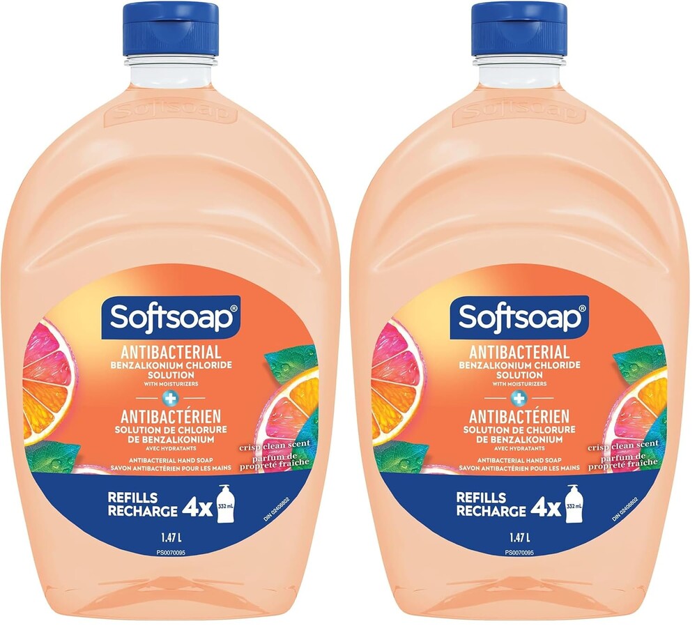 Softsoap Antibacterial Refill 50oz Crisp Clean Scent,(Pack of 2)