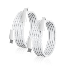 USB C to USB C Cable, 2Pack USBC to USBC Cable 6FT 60W Type C Charger C to C Cable Fast Charging Cord for iPhone 17/17 Pro Max/16 Pro Max/15 Plus/15 Pro Max/Samsung S23 Note 20 MacBook Air