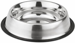 Printed Bowl 23.6 fl oz Anti-Skid Food and Water Dog Bowl | Stainless Steel Bowl for Dogs and Cats | Dog Water and Food Bowl | Dog Feeding Bowl (Silver)