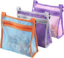 LEAFOREST Large Beach Bag with Zipper - Lightweight Mesh Bag for Swimming Pool Sand Toys