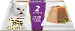 Purina Fancy Feast Gems Pate Mousse Wet Cat Food in Gravy with Turkey - 4 oz. (Pack of 8)