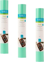 Cricut Removable Vinyl, Mint - 3-Pack of 4ft Rolls (12"x48") Premium No-Residue Vinyl for DIY Crafts, Wall Decals, Stickers, in-House Décor - Compatible with Cricut Maker + Explore Machines
