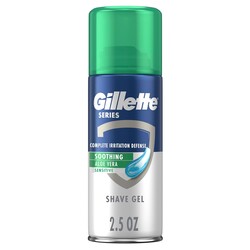 Gillette Series Soothing Shaving Gel for Men, Protects Against 5 Signs of Shaving Irritation, Shave Gel With Aloe Vera, Suitable for Sensitive Skin, 2.5 oz