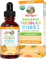 MARYRUTH'S Organic Toddler Vitamin C Drops for Immunity | Ages 1-3 Years | 15 mg Per Serving | Vitamin C for Immune Support & Overall Health | Vegan | Sugar Free | Gluten Free | Non-GMO | 30 Servings