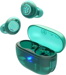 JLab, Go Pop ANC, True Wireless Earbuds, Active Noise Cancelling, Transparent Teal