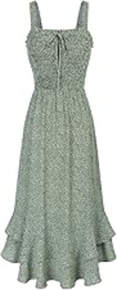 GRACE KARIN Women's 2026 Summer Floral Boho Dress Square Neck Strapped Swing A Line Sundress Beach Long Maxi Outfits