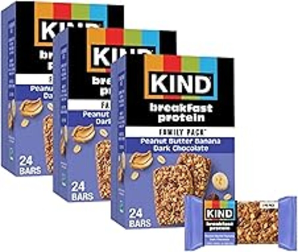 KIND Breakfast Protein Peanut Butter Banana Dark Chocolate, 8g Protein, Gluten Free, 36 Count