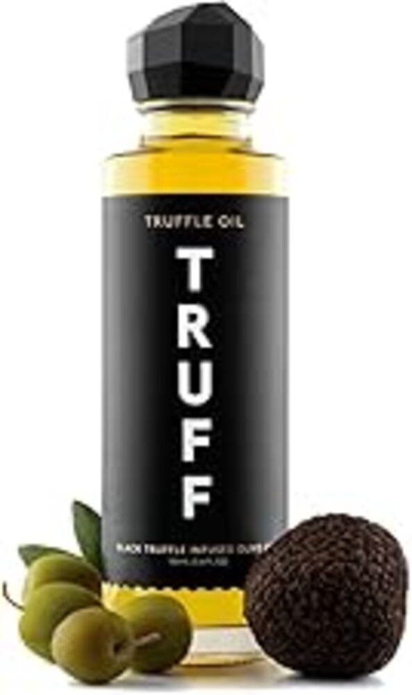 TRUFF Black Truffle Oil - Black Truffle Infused Olive Oil - Gourmet Dressing, Seasoning, Marinade, or Drizzle, Non-GMO, Gluten-Free, 5.6 fl.oz