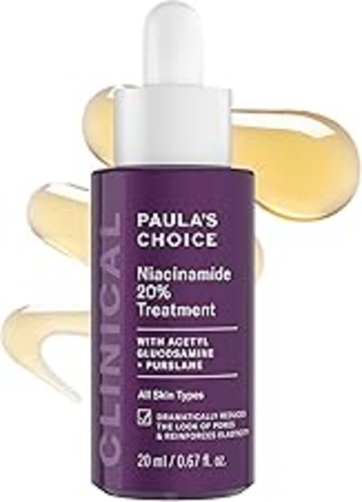 Paula's Choice CLINICAL 20% Niacinamide Vitamin B3 Concentrated Face Serum, Anti-Aging Serum for Face, Treatment for Discoloration & Minimizing Large Pores, Fragrance-Free, 0.67oz