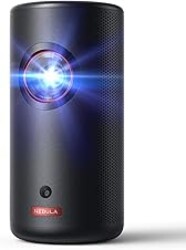 NEBULA Capsule 3 Laser, Outdoor Portable Mini Wi-Fi Smart TV Projector, Upgraded with Google TV, Official Netflix, Dolby Digital, 120 inches Screen and 2.5H Built-In Battery