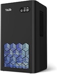 ToLife Dehumidifier for Home, 1000 sq.ft Dehumidifiers for Basement Bedroom Bathroom with 95 OZ Water Tank, Auto Shut Off 7 Colors LED Light, Black