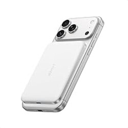 Anker Nano MagSafe Portable Charger, Ultra-Slim 5,000mAh Magnetic Wireless Charging Battery, Qi2 Certified 15W Max MagSafe-Compatible Power Bank, Ergonomic Design, for iPhone 17/16 Series, and More
