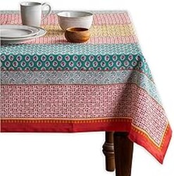Maison d' Hermine Table Cloth Square Table 100% Cotton 54 x 54 Inches Tablecloth Reusable Decorative for Dining Kitchen Room Farmhouse Party Home Hotel Restaurant Spring Summer - Provence