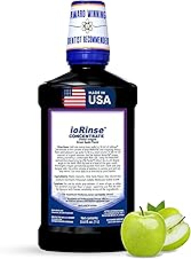 ioRinse Concentrated Irrigant with Active Molecular Iodine, Alcohol-Free Dental Irrigant, for use with Waterpik Water Flossers, and All Other Oral Irrigation Devices