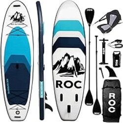 Roc Inflatable Stand Up Paddle Board 10' 6" with Premium SUP Paddle Board Accessories, Wide Stable Design, Non-Slip Comfort Deck for Youth & Adults