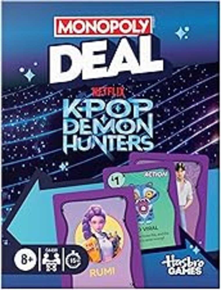 Monopoly Deal: Kpop Demon Hunters Card Game | Family Games for Kids, Tweens, Teens, and Adults | 2-5 Players | 15 mins. | Easter Gifts for Boys and Girls, Ages 8+