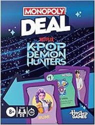 Monopoly Deal: Kpop Demon Hunters Card Game | Family Games for Kids, Tweens, Teens, and Adults | 2-5 Players | 15 mins. | Easter Gifts for Boys and Girls, Ages 8+