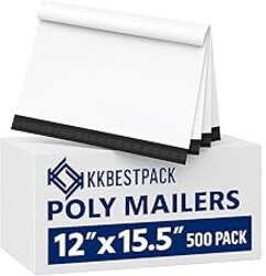 KKBESTPACK Poly Mailers Shipping Envelope Self Sealing Bags (12x15.5 500pcs)