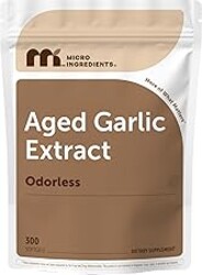Micro Ingredients Odorless Garlic, 300 Softgels | 2 Years Aged Garlic Extract | Grown Allium Sativum Bulb | Natural Herbal Supplements | Non-GMO, Gluten Free