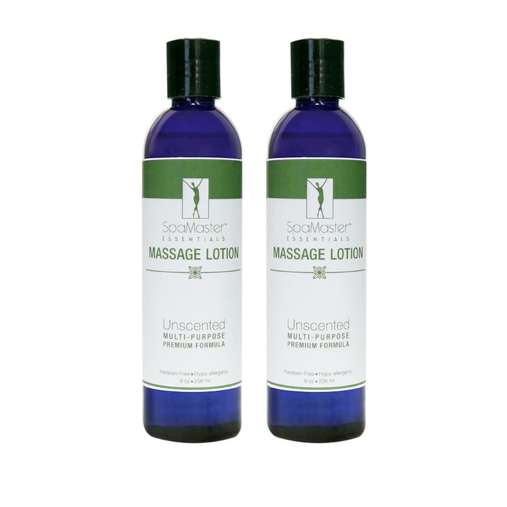 Master Massage Organic Massage Lotion (Pack of 2) - 8 fl oz, Skin-Nourishing Formula for Relaxation, Ideal for Massage Therapy and Home Use