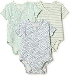 Amazon Essentials x Sofia Grainge Unisex Babies' Side Snap Short Sleeve Bodysuit