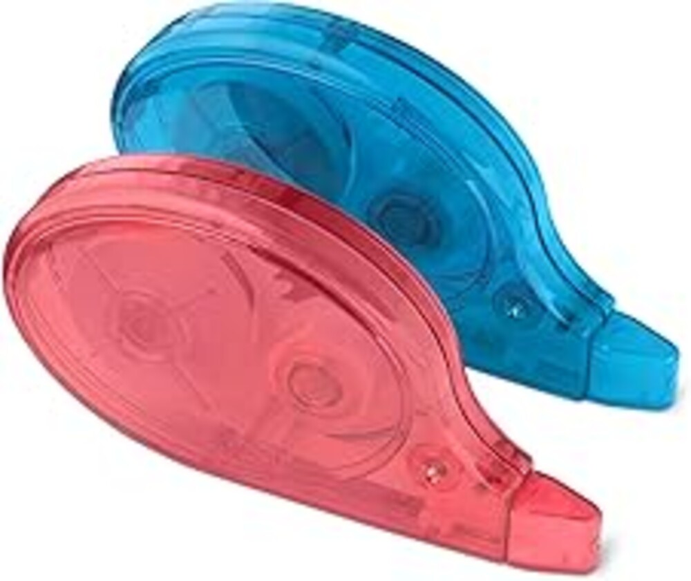 Amazon Basics White-Out Correction Tape with Dispenser, 39.3ft, 2-Pack, Tear-Resistant Tape for Office or School Supplies