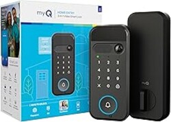myQ Secure View™ 3-in-1 Smart Lock with 2K HDR Video Doorbell Camera, Face Access, Fingerprint Access, PIN & App Control — Intelligent Entry with Built-in Camera, Color Night Vision & Two-Way Audio