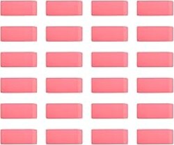 Amazon Basics Rectangular Erasers for School and Office, Pink, Art Eraser for Drawing, Stationery Supplies, 24 Count