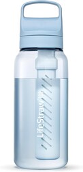 LifeStraw Go Series – BPA-Free Water Filter Bottle for Travel and Everyday Use, Removes Bacteria, Parasites and Microplastics, Improves Taste, 1L Icelandic Blue