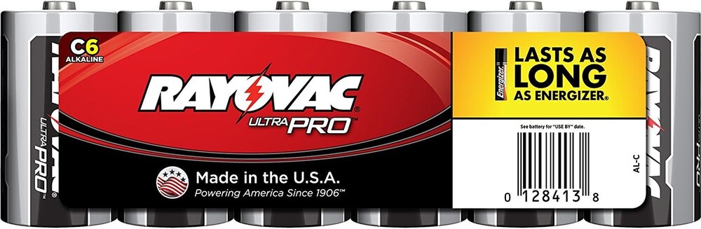 Rayovac C Batteries, Ultra Pro C Cell Batteries Alkaline, 6 Count