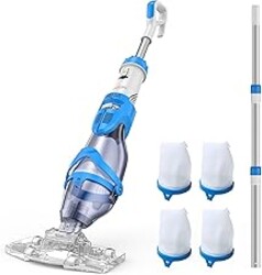 OGERY Pool Vacuum for Above Ground Pool, 18.5GPM Powerful Suction, 60Mins Runtime, Telescopic Pole Cordless Pool Vacuum for Inground Pools, Rechargeable Cordless Handheld Pool Vacuum for Spas/Hot Tubs