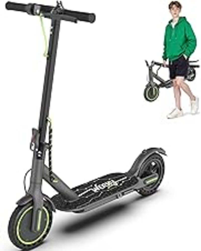 WERHY Foldable Kids Electric Scooter, 350W Motor, Max 12/16Miles Long Range, 19 MPH Max Speed, 8.5" Solid Tire, Lightweight Foldable E-Scooter with Dual Braking, Digital Display, Cruise Control