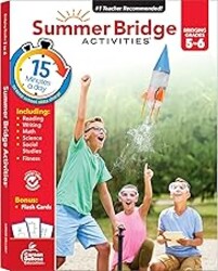 Summer Bridge Activities 5th to 6th Grade Workbooks All Subjects, Middle School Books With Math, Language Arts, Reading Comprehension, Science, Social Studies, Fitness, Flash Cards, and More (Volume 7)