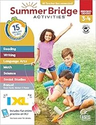 Summer Bridge Activities 3rd to 4th Grade Workbook, Activity Book With Math, Language Arts, Reading Comprehension, Science, Social Studies, Writing, Fitness, Flash Cards, Stickers and More