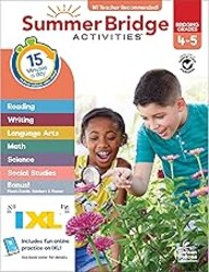Summer Bridge Activities 4th to 5th Grade Workbooks All Subjects, Math, Language Arts, Reading Comprehension, Science, Social Studies, Writing, Fitness, Flash Cards, Stickers and More