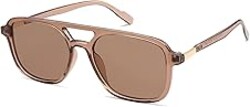 SOJOS Retro Aviator Sunglasses for Women Men,Trendy Rectangle Womens Mens Shades Sun Glasses SJ2202