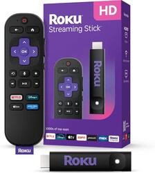 Roku Streaming Stick HD 2025 — HD Streaming Device for TV with Roku Voice Remote, Free & Live TV