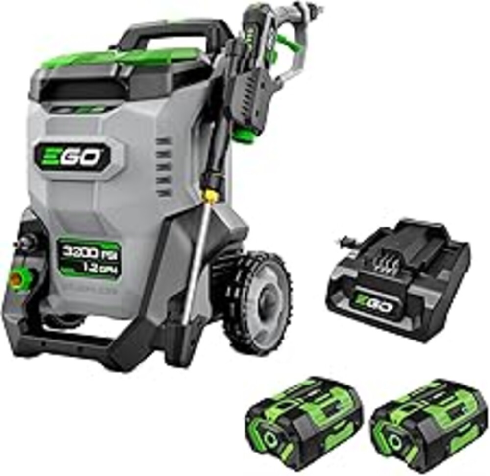 EGO Power+ Electric Pressure Washer, 3200 PSI Power Washer, Includes (2) 56V 6.0Ah Batteries and Charger - HPW3204-2