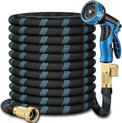 100 ft Flexible Garden Hose - 2026 Upgraded Heavy Duty Water Hoses with 3/4''Solid Fittings,Lightweight,No Kink & Tangle,Puncture Proof Garden Hoses pipe for Yard, Outdoors, Rv