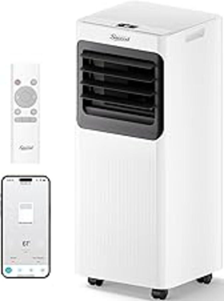 16000 BTU Portable Air Conditioners for Large Room up to 750 Sq. Ft., 5-in-1 Smart AC with WiFi App, Remote Control, Fast Cooling, Dehumidifier, Fan, Sleep Mode, 24H Timer & Window Kit