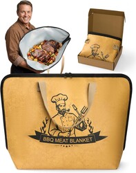 BBQ Blanket for Resting Meat,21in Reusable Insulated Meat Resting Bag with Wide Mouth for Brisket, Turkey,Pork Shoulder,Grill and Smoker Accessories,Camping Outdoor Gifts for Men Dad