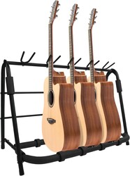 Pearington Multi-Folding Guitar Stand and Rack, Holds 5 Acoustic, Electric, or Bass Guitars, Portable, Padded, Foldable Display and Storage Solution for Studio or Stage