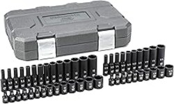 GEARWRENCH 48 Pc. 1/4" Drive 6 Pt. Impact Socket Set, Standard & Deep, SAE/Metric - 84902