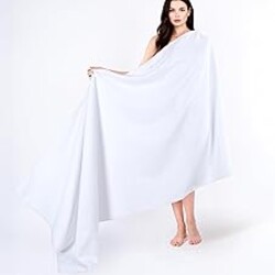 Cotton Paradise 100% Cotton Turkish Towel, Soft Absorbent Quick Dry, 40x80 Oversized Bath Sheet Towel, Snow White